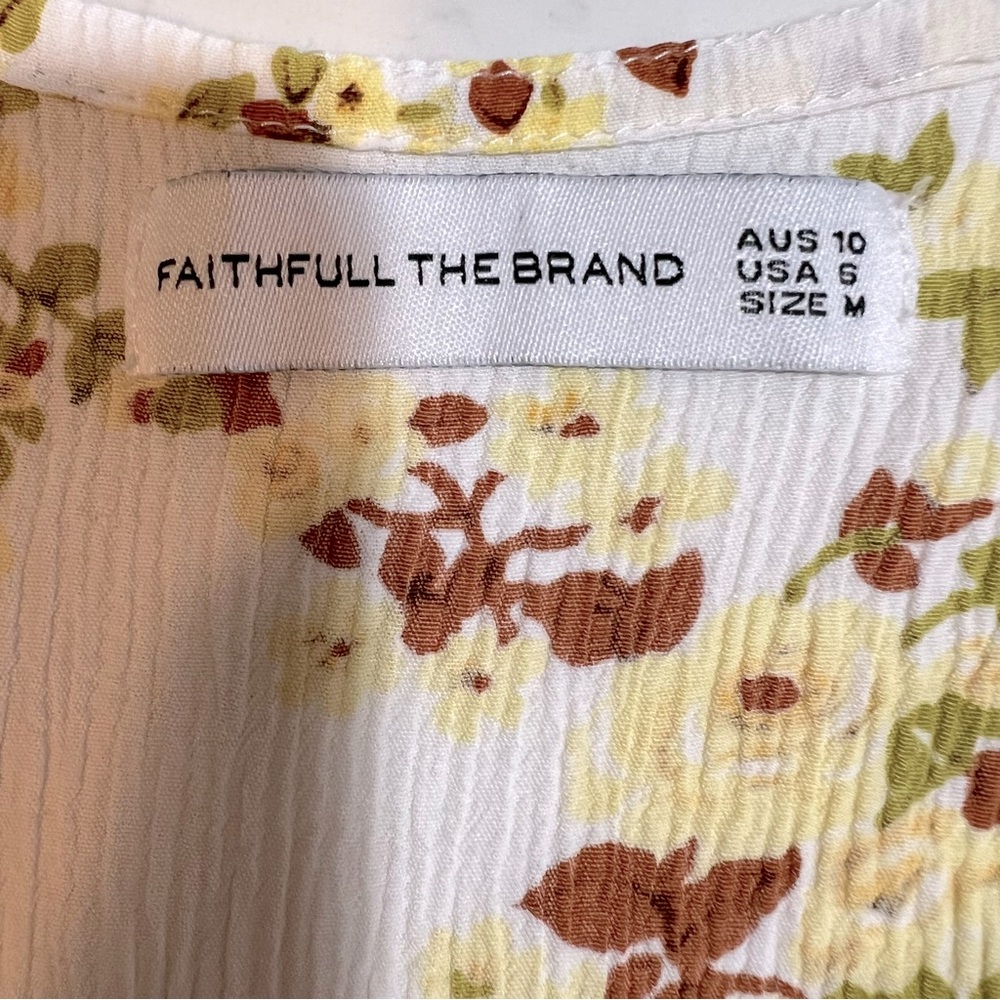 FAITHFULL THE BRAND Rafa Midi Dress Size Medium - Picture 9 of 11